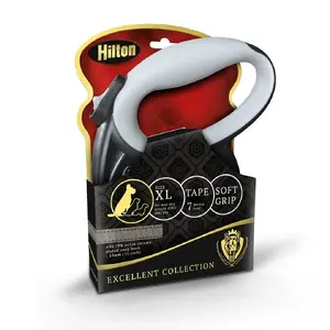 Retractable Dog Leash Hilton Smart Dog Tape XL — 7 m, for Dogs up to 40 kg, Black-Grey