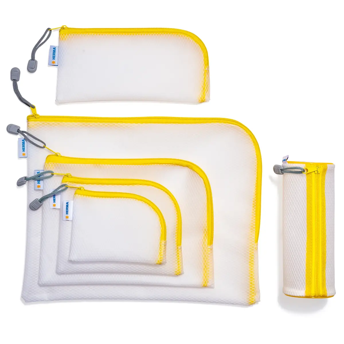 Herma 20027 EVA toiletry bag white/yellow Photo 3