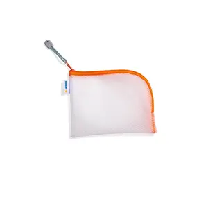 Toiletry bag Herma 20028 EVA orange/white – travel vanity case, 140×190 mm