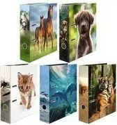 Binder folder Herma Motivordner "Lieblingstiere" – cardboard cover, spine width 70 mm, printed design