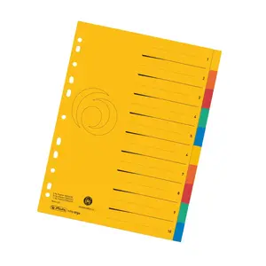 Index tabs HERLITZ model 50036301 — assorted colours, 1 pc, Blue Angel certified