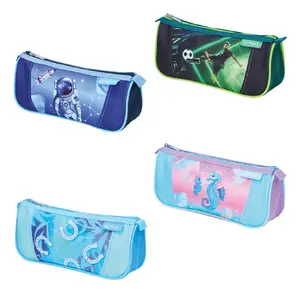 Soft pencil case HERLITZ model 50049219 (polyester, assorted colours, 220×95×75 mm)