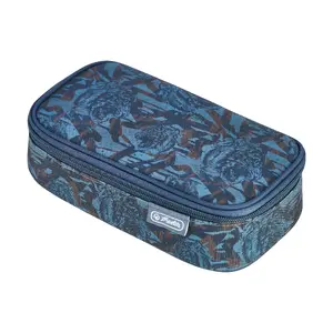 Мягкий пенал HERLITZ beatBox Camo Tiger — полиэстер, синий/тёмно-синий, одноотделение