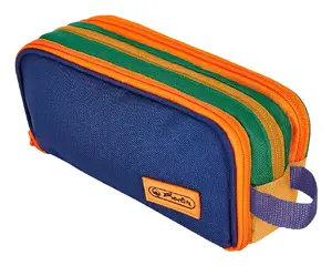 Soft pencil case HERLITZ 400206618 Multicolour — soft case, polyester, 2 compartments, 235×75×110 mm