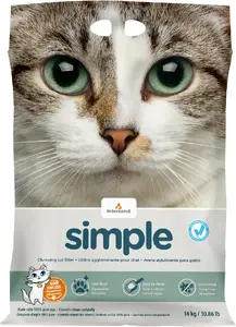 Clumping Cat Litter Natura Amica Intersand Simple Catlitter 14 kg, Fragrance-Free