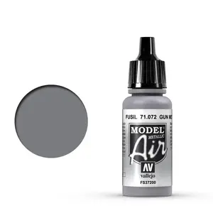 Akriļa krāsa VALLEJO Model Air 71.072 Gunmetal (metālisks) — 17 ml pudele