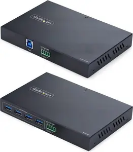 StarTech.com C10043-USB-EXTENDER 4-портовый удлинитель USB 3.0 по сети Ethernet до 100м через кабель Cat6a Cat7 Cat8 RJ45 5Гбит/с хаб TAA