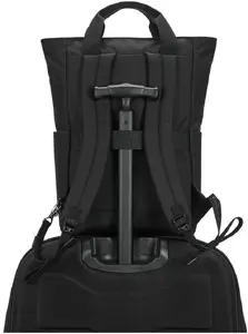 Pacsafe GO Totepack jet schwarz — pretzagļu tote-korpuss, pārveidojams somu-rāvējs