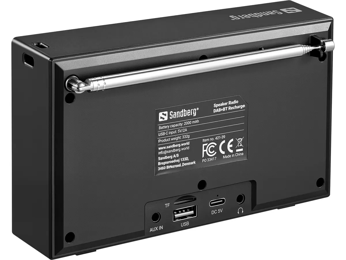 Sandberg Speaker Radio DAB+BT Recharge Portable Radio Photo 4