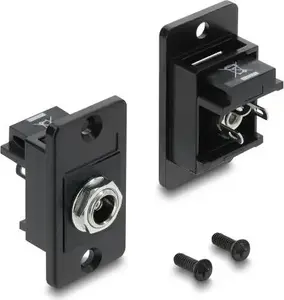 DC panel mount jack DELOCK 5.5 x 2.5 mm black – model 91186