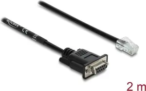 Переходник DELOCK RS-232/422/485 Sub-D 9 (гнездо) — RJ45 (штекер), кабель 2 м