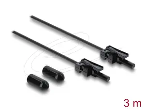DELOCK fiber optic POF plastic cable HFBR 4532-4532Z simplex ST to ST 3 m