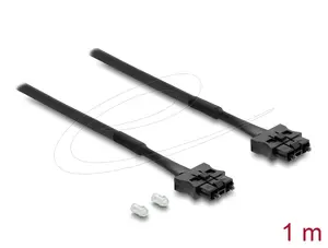 DELOCK Fiber Optic POF Plastic Servo Patch Cable ST to ST 1 m, black