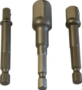 Socket Adapter Set GEKO 15010 — 3-piece reduction adapters for screwdriver/impact driver sockets