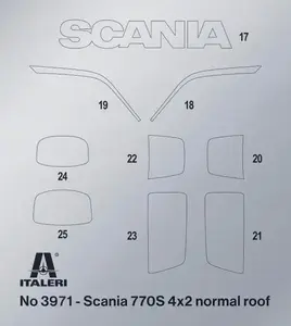 WITTMAX 1:24 Scania S770 4x2 model truck – grey cab, normal roof, scale 1:24