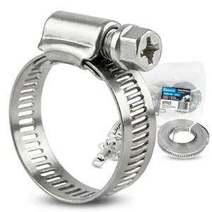 Hose Clamp Tape GEKO 8.0 mm x 3 m with 10 Clamps (100 pcs) – stainless steel band for adjustable hose straps