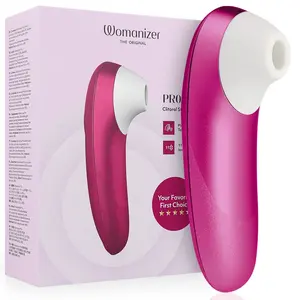 Klitorālais gaisa stimulators WOMANIZER Pro Vibrant — 11 intensitātes, IPX7, uzlādējams (rozā)