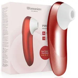 Клиторальный воздушный стимулятор WOMANIZER PRO Vibrant — 11 уровней, IPX7, перезаряжаемый (бордовый)