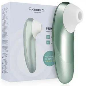 Clitoral Air Stimulator WOMANIZER Pro Vibrant — 11 intensities, IPX7, magnetic USB, sage green