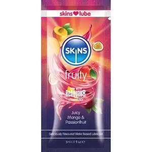 Water-based flavored lubricant SKINS Fruity Mango & Passion Fruit single-dose 5 ml
