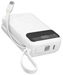 Power bank PURO PowerDuo 10000mAh 20W PD USB-C, white, LED indicator, 2-year warranty