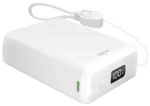 Power Bank PURO Puro Mini 20000mAh 20W PD portable charger, white, battery indicator