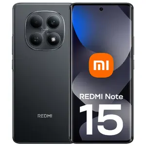 Smartphone Xiaomi Redmi Note 15 — 6.77" display, 128GB storage, model MZB0M8GEU, Sort (Black)