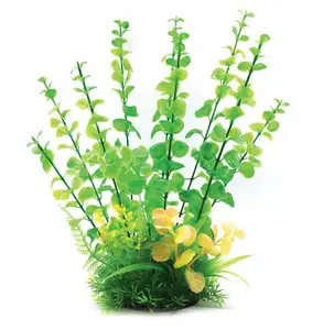 Mākslīgā akvārija auga Krist+ Aqua Natura TN-44088, zaļa plastmasa, 31 cm, gari stublāji ar sīkām lapām