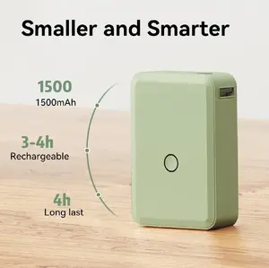 Принтер этикеток NIIMBOT D110‑M Smart, зелёный — термопринтер этикеток с рулоном 160 этикеток