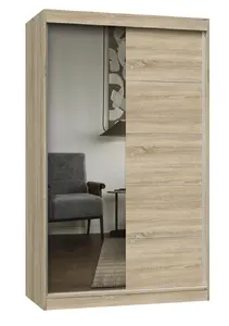 Top e Shop раздвижной шкаф IGA 120 с 1 зеркалом и переплетами, цвет Дуб Сонома