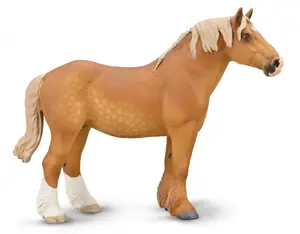 Collecta collectible horse figurine — Belgian mare, chestnut coat, model 004-80050