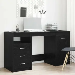 Письменный стол VidaXL модель 3332543 черный 140 cm x 50 cm, офисный прямоугольный стол