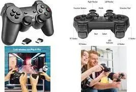 Wireless Gaming Controller LOGILINK AA0187, 2.4 GHz, black, range up to 8 m, frequency 2408 MHz