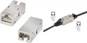 LOGILINK RJ45 Coupler NP0067 — Shielded Cat6A Inline Adapter for Joining Patch Cables, Industrial Grade