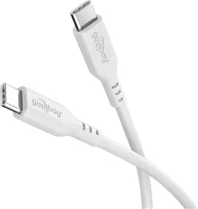 USB-C silicone cable WENTRONIC Goobay 1.5 m, white, model 77743