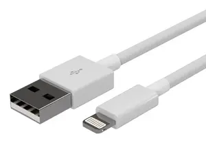USB A to 8‑Pin Charge & Sync Cable Flexline FL31-12042, USB 2.0, ABS, white, 1.5 m