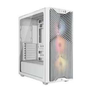 Corsair Midi Tower 3200D RS ARGB datora korpuss balts ar ATX mātesplates atbalstu un ARGB ventilatoriem