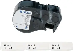Brady M4-1-425-FP флажковые этикетки P‑формы, полипропилен белый матовый, 29,97 × 20,02 мм, постоянный клей, 120 шт.