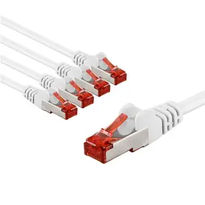 Сетевой патч‑кабель Goobay CAT6 S/FTP (PiMF) 5 м белый — набор из 5 шт.