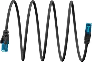 WENTRONIC Goobay Ultraflexible CAT 6A Patch Cable U/UTP, black, model 79243
