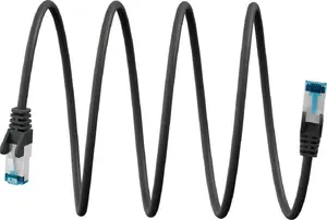 WENTRONIC Goobay патч‑кабель CAT 6A S/FTP (PiMF) ультрагибкий, чёрный