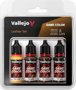 Akrila krāsu komplekts VALLEJO Game Color Leather Set 4 x 18 ml (72.385)