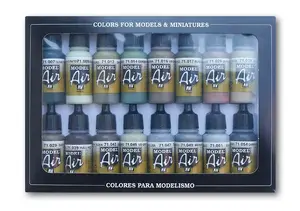 Krāsu komplekts VALLEJO Model Air - WWII USAAF Aircraft 16 x 17 ml