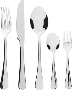 Cutlery Set Beliani FUSILLI 30-piece, stainless steel, silver finish