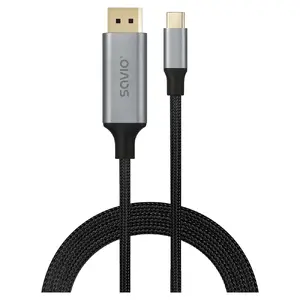 USB-C to DisplayPort Cable SAVIO CL-208 (DisplayPort 1.2, 2 m)