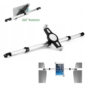 Car tablet holder Riff RF-HOLD-2RES for two headrests, for 7"–11" tablets, silver