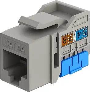 Keystone RJ45 Module WENTRONIC Goobay CAT6A UTP Slim & Short, 77951