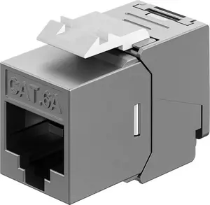 Keystone module RJ45 CAT6A STP Slim & Short with grounding terminal — WENTRONIC 77942