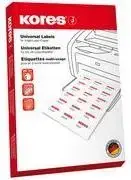 KORES Universālās etiķetes L7033 — baltas pašlīmējošas etiķetes 70 x 33,9 mm, 100 lapas, piemērotas tintes, lāzera printeriem un kopētājiem