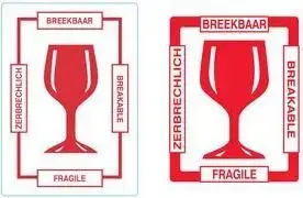 rillprint uzlīme Hinweisetiketten BREAKABLE pastāvīgi līmējoša baltu/sarkanu, 1 gab. (76160)